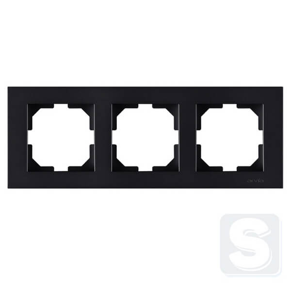 Рамка на 3 поста горизверт. монтаж Arvia Electric KAREN Чорний (20 07 2000 023)